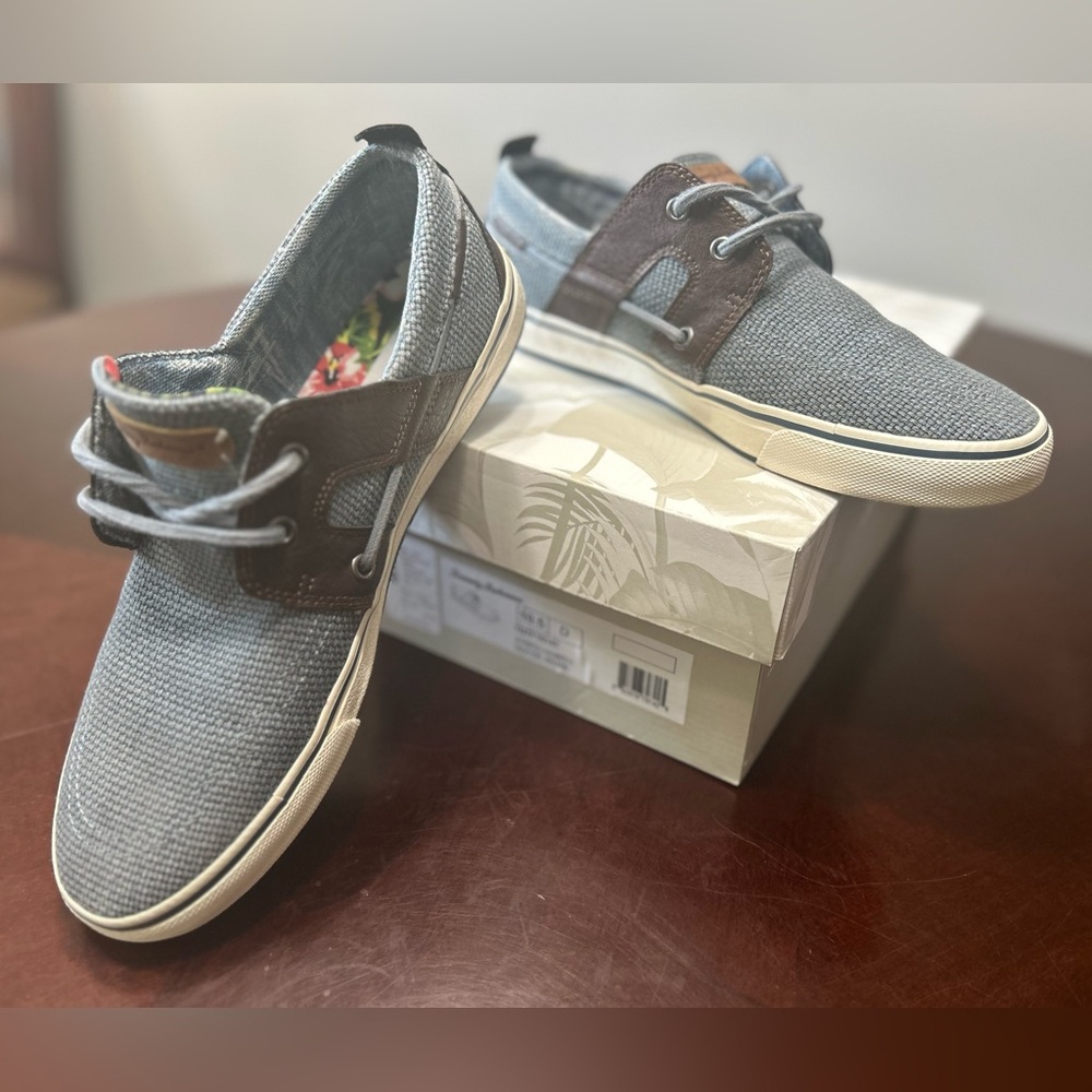 Tommy Bahama Stripe Boat Shoes